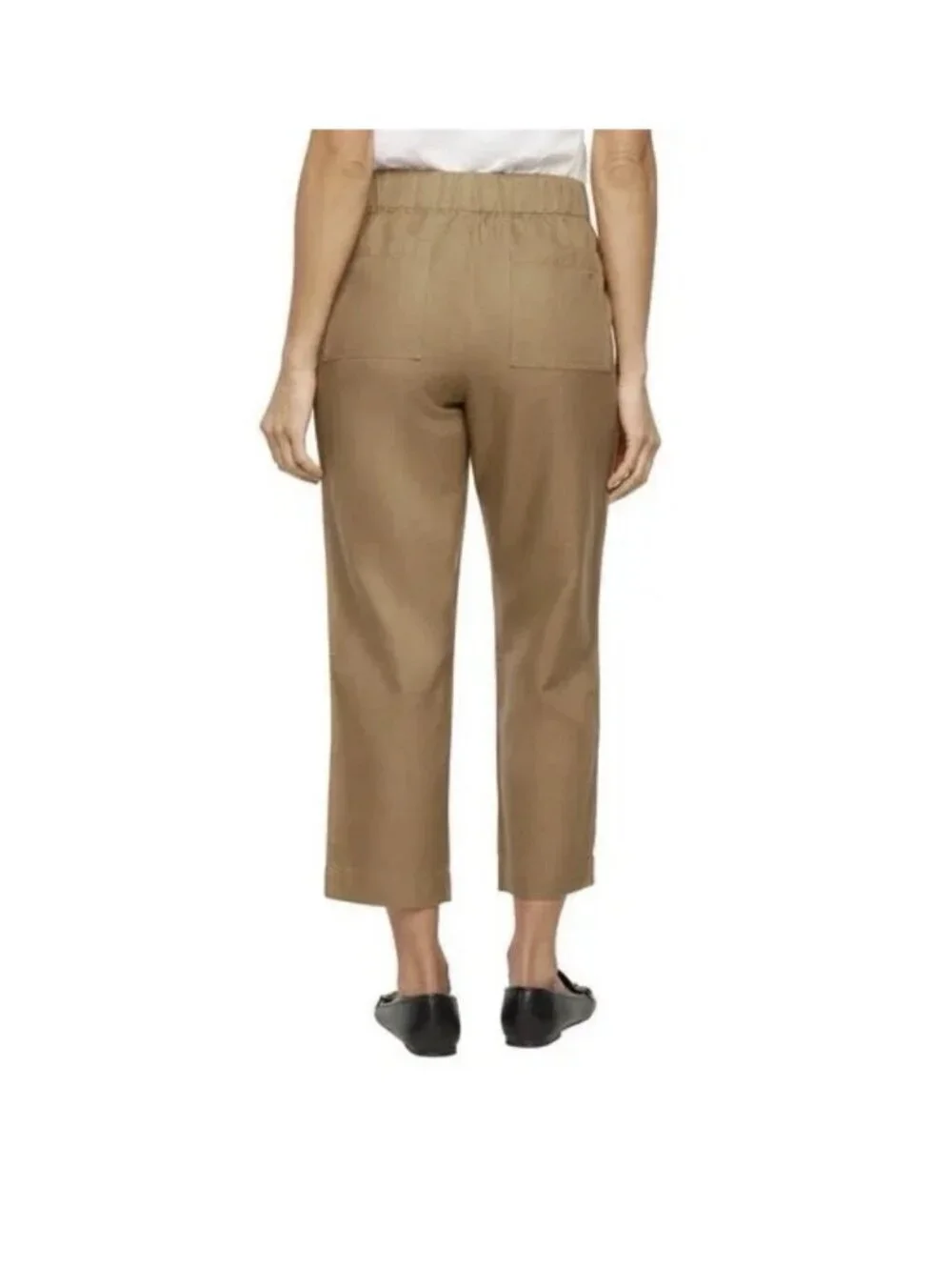 💥   Republic Women's S Tapered Crop Pants Tan Pull-On  B0455